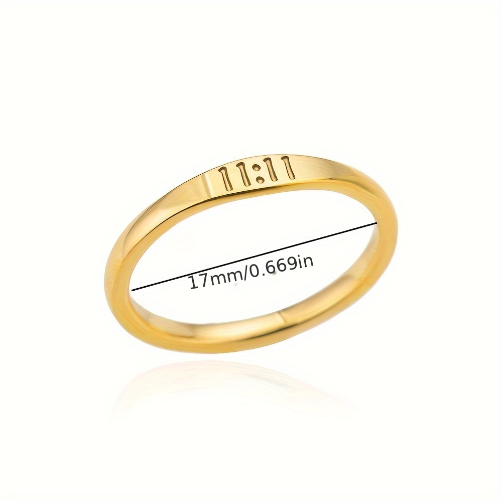 TEMU 1 Anillo De Sello Elegante Hecho De Acero Inoxidable Chapado En Oro De 18 Quilates Adecuado Para Hombres Y Mujeres Que Combinan Con Trajes