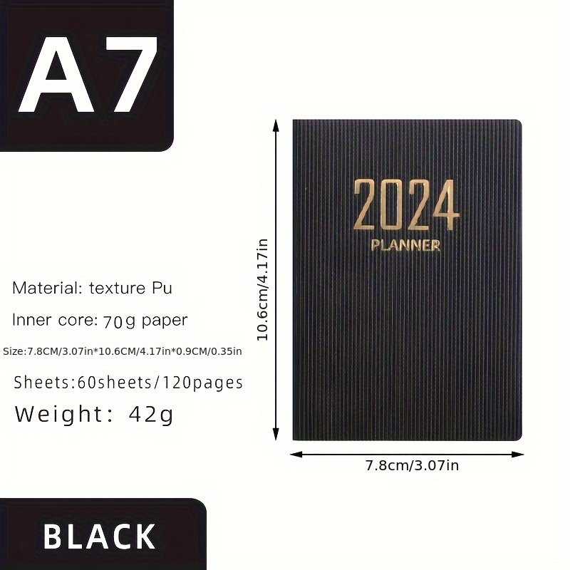 A7 Specification 2024 English Planner Mini Portable Pocket - Temu