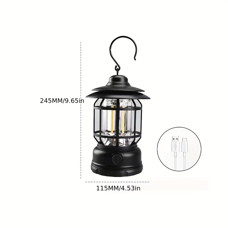 Retro Portable 2200mah Camping Lantern Vintage 4 Lighting - Temu