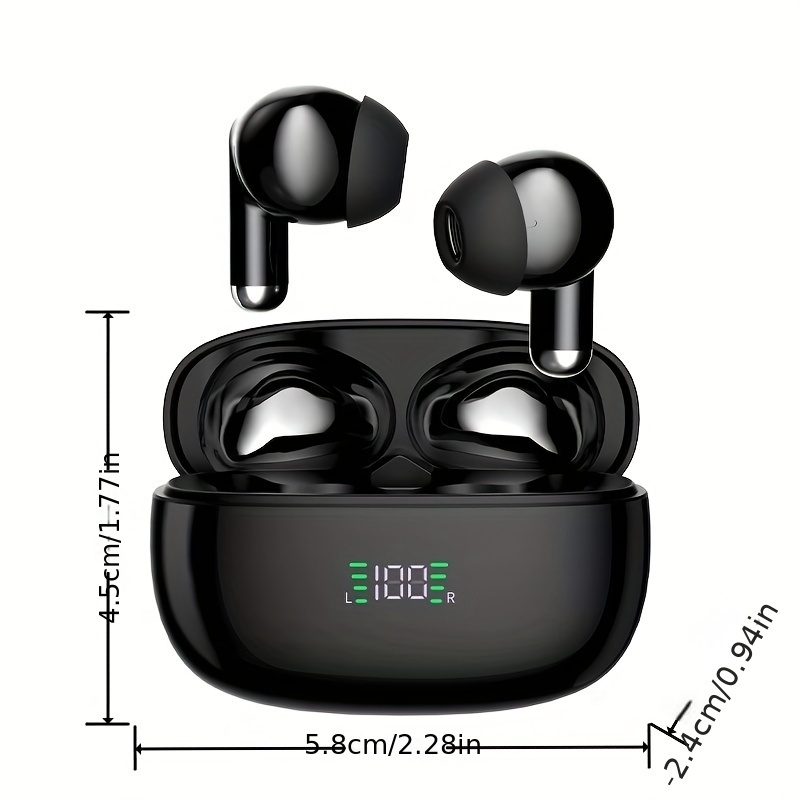 SP9X built-in digital display for ultra long battery life, in ear noise cancelling wireless earphones_voghion.com