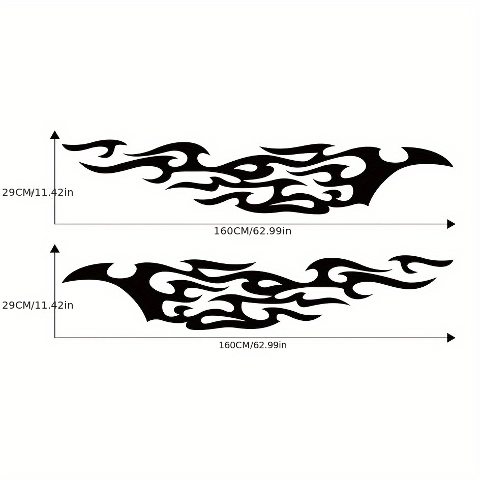 Car Flame Pull Flower Sticker Car Sticker Full Body Sticker Temu