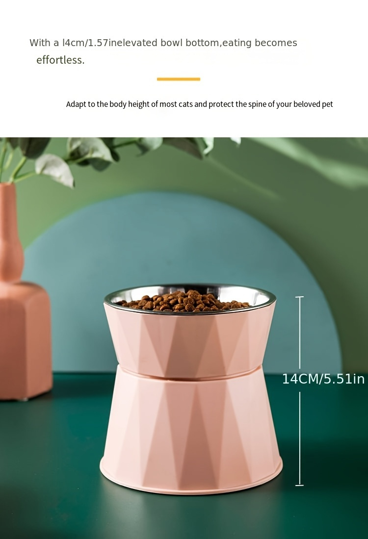 anti   and anti skid stainless   bowls high legged elevated bowls that protect the neck dog food   cat bowls cat food bowls with an elevated design to protect the cervical spine pet supplies Product details 5