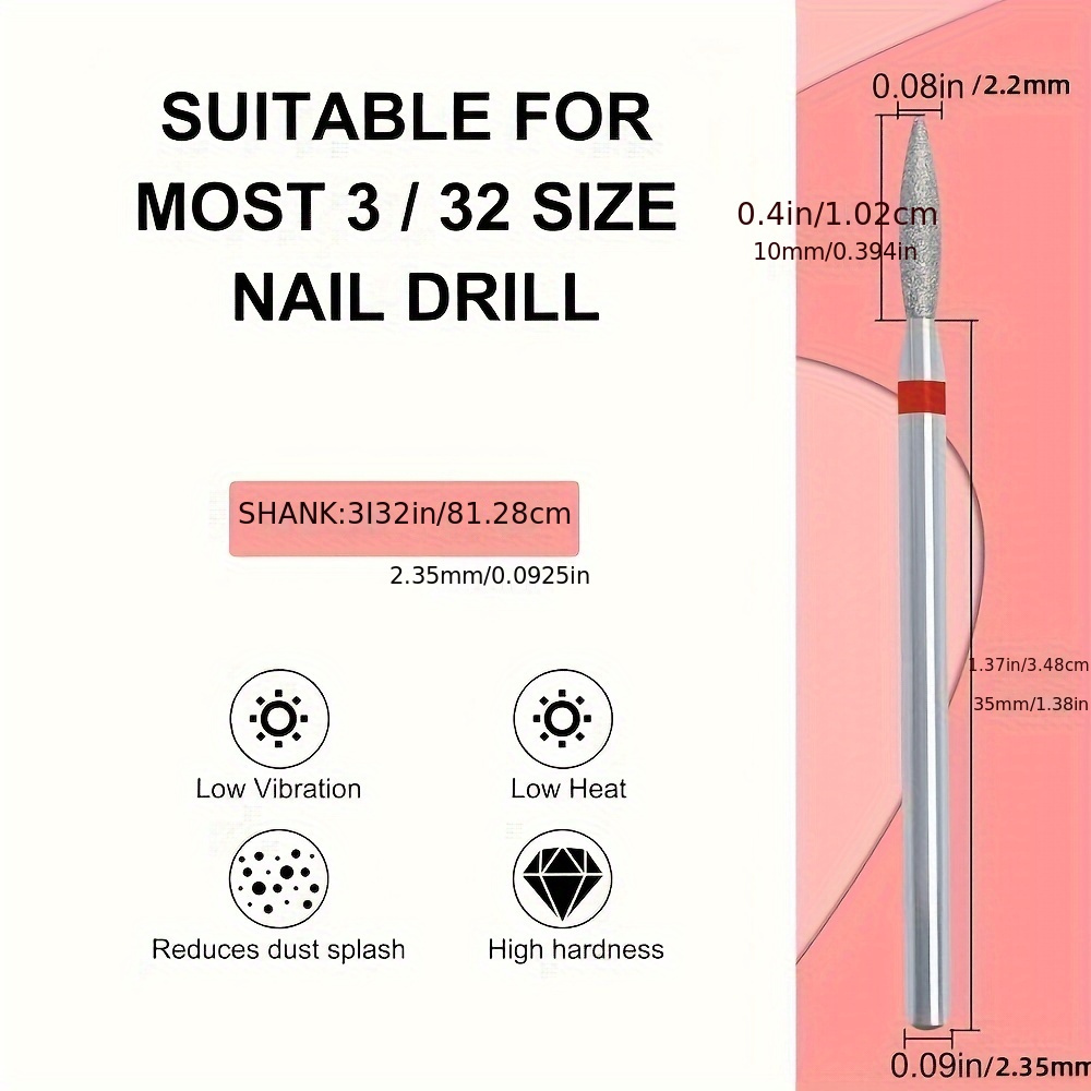 2pcs Carbide Nail Drill Bit Set for Manicure