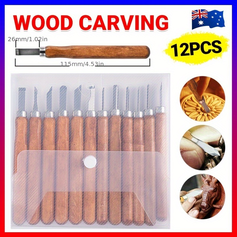 6Pcs Wood Carving Chisel Kit, DIY Sculpting Tools Professional Sharp Hand  Gouges Woodworking Knife Woodcarving Set Gift for Professional Beginners