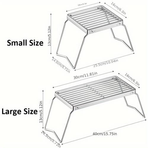 item picture s l outdoor stainless steel camping grill portable foldable mini grill rack burner stove stand for picnic cooking camping equipment portable folding barbecue rack grill supplies lighter steel stand not food contact