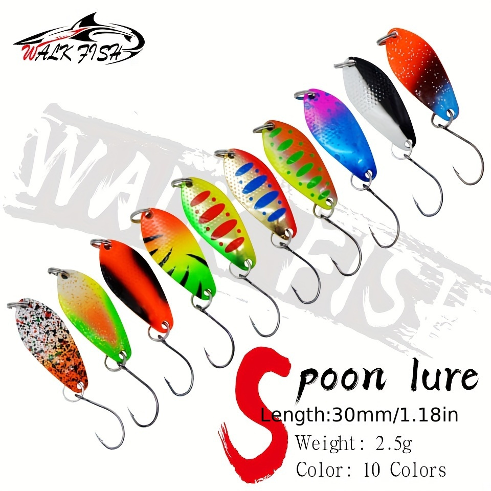 WALK FISH Rotating Sequins with Feather Fish Lure Spinner Spoon Fishing Lures  Fish 9g 16.5g