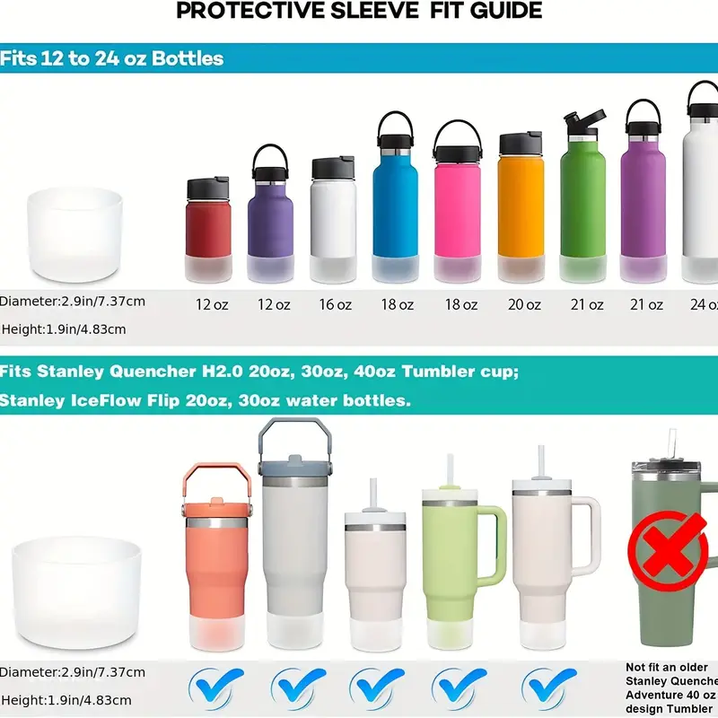 Durable Silicone Tumbler Boot - Protects Tumblers & Water Bottles -  Slip-resistant Cup Bottom Sleeve - Temu