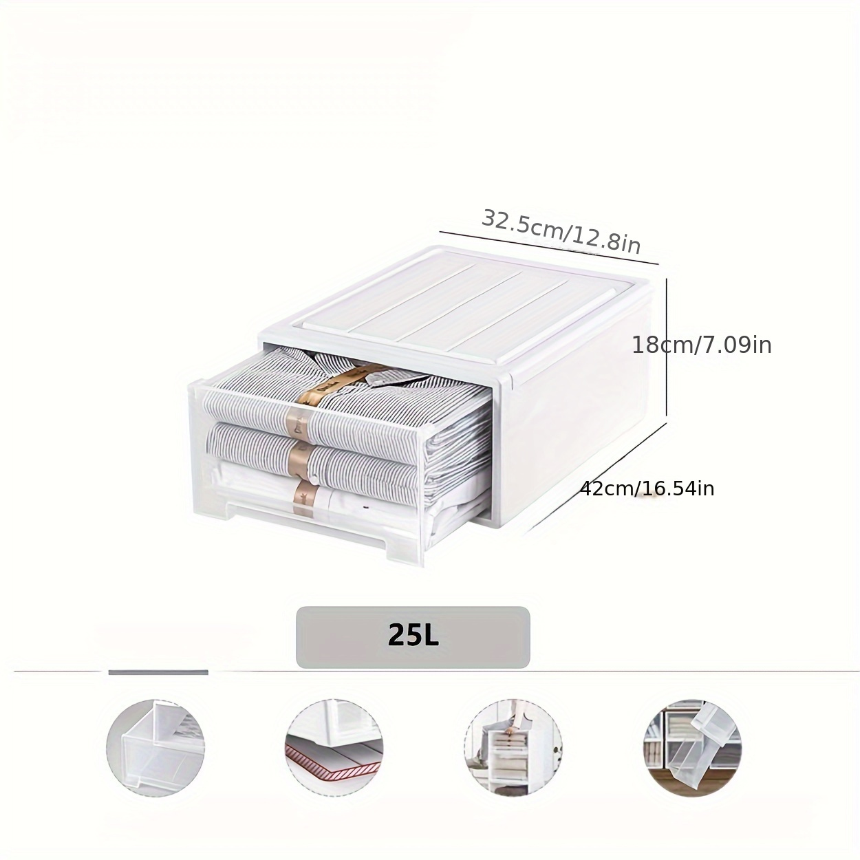 1 Stück Transparente Stapelbare Schubladen aufbewahrungsbox - Temu Germany
