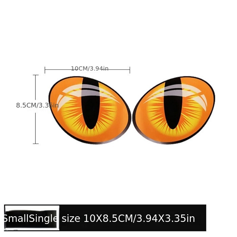 Car Stickers 3d Stereo Reflective Cat Eyes Car Sticker - Temu