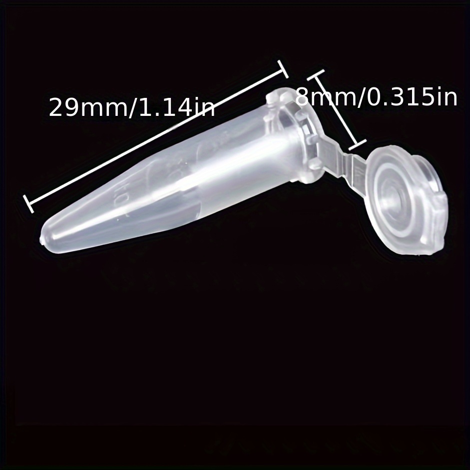 Image of 100pcs 0.5ml Polypropylene Graduated Centrifuge Tube With Snap Cap Conical Bottom Microcentrifuge Tube With Colors