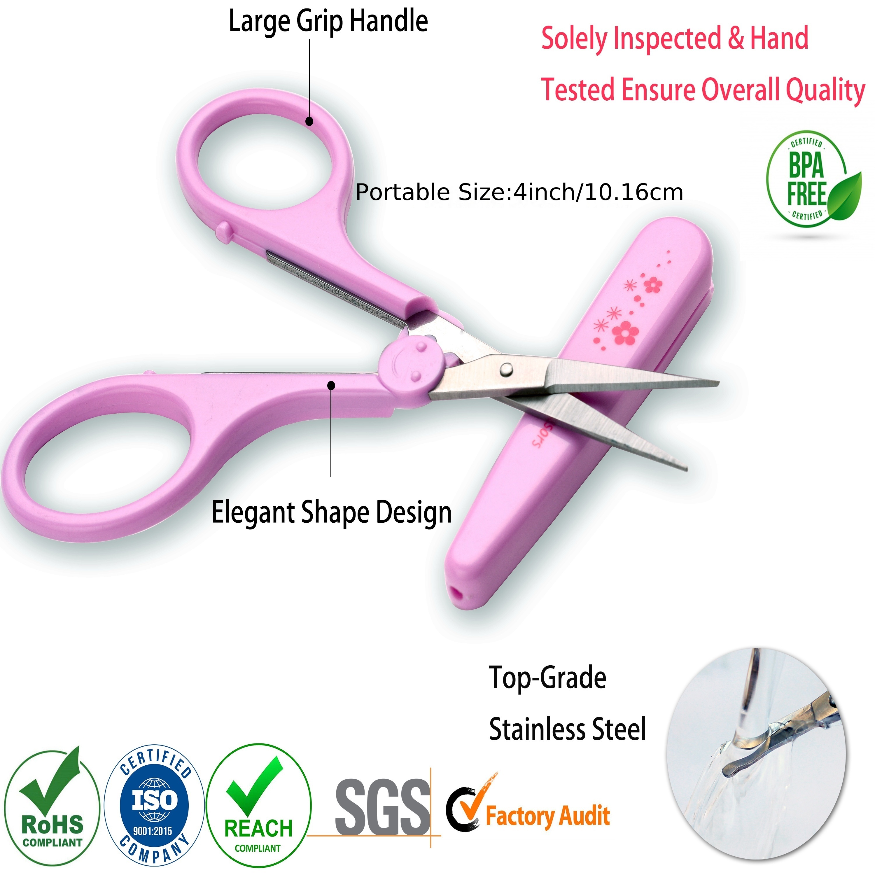 1set Professional Stainless Steel Comfort Grip, All-Purpose, Straight  Office Craft Scissors For Paper Cutting, Scrapbooking, Sewing, Crafting.  Set Of