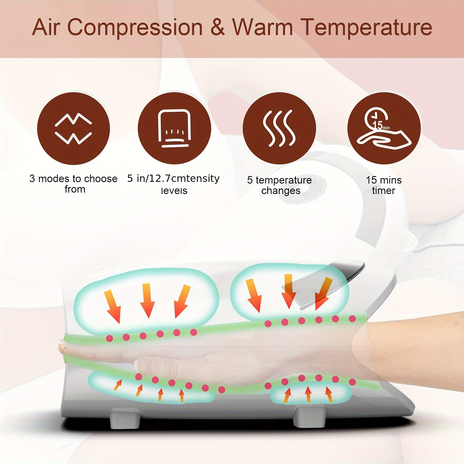 Hand Massager With Compression & Heating For Arthritis, Relaxation, Carpal  Tunnel And Finger Numbness, Birthday Gifts For Women/men/the Old, Christmas  Gifts - Temu