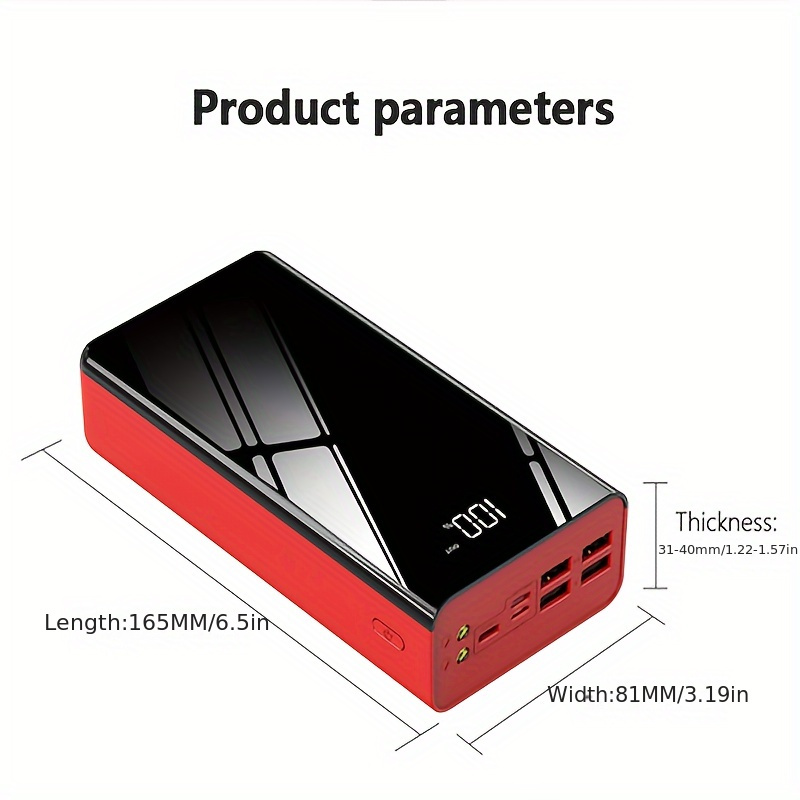 PURCH 40000mAh POWER BANK - RED - Purch Gadgets