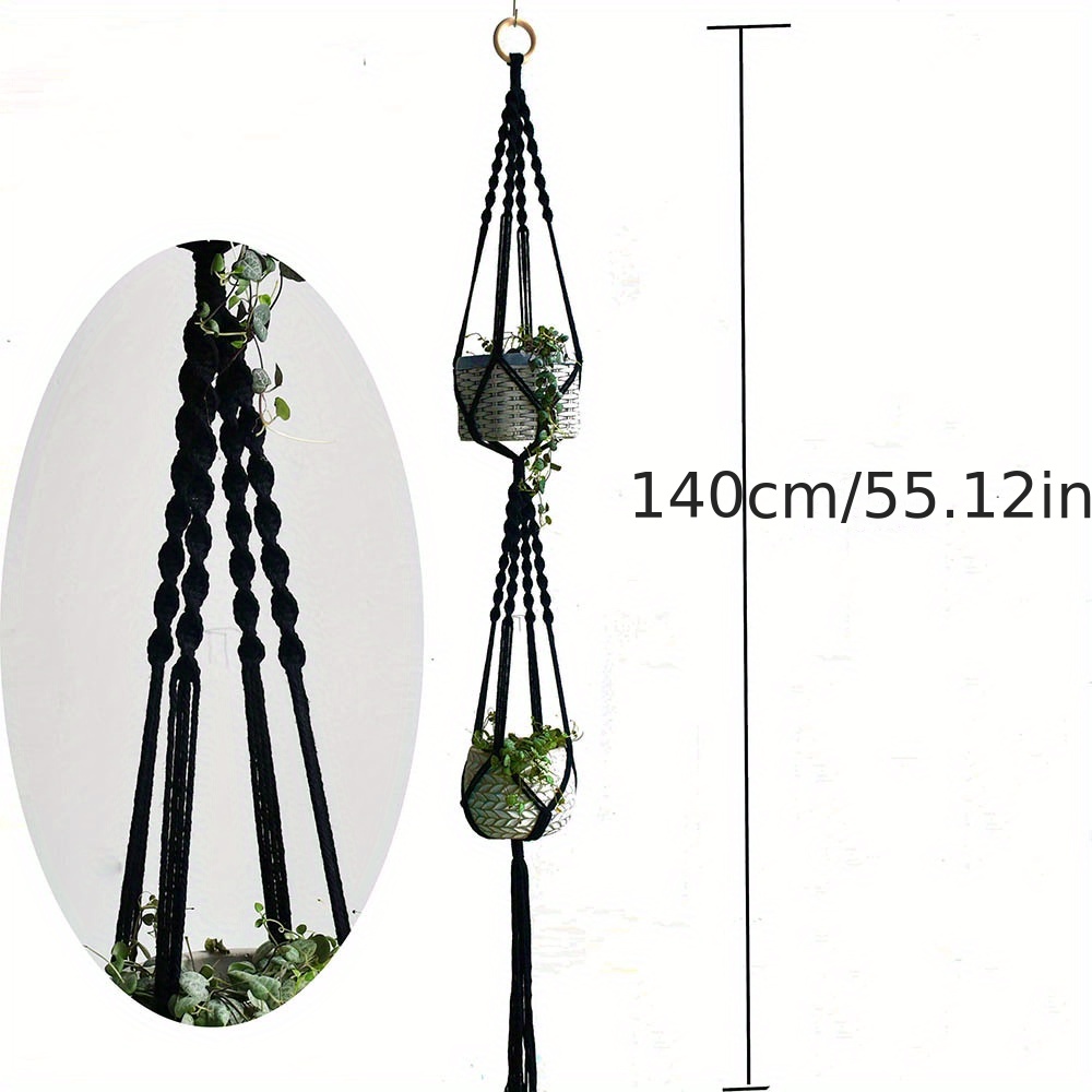 1 Set Handmade Macrame Pot Tray 2 Tiers Hangers For Plant Pot 2 Tiers Plant  Hanger, Free Shipping On Items Shipped From Temu