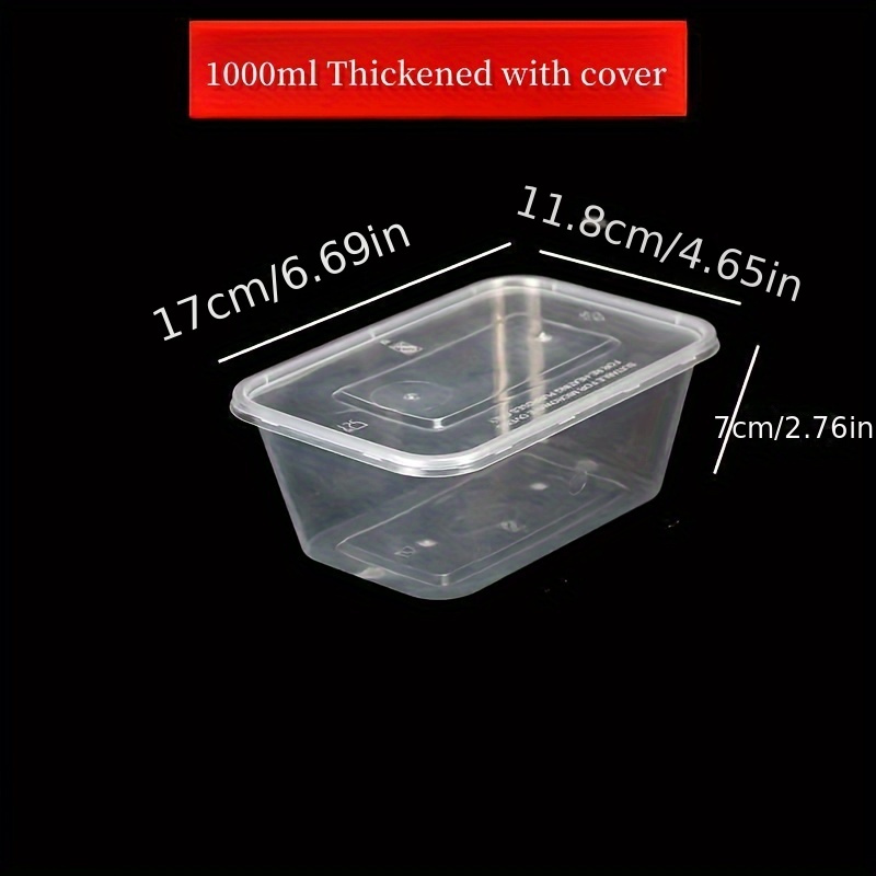 1000ml transparent plastic disposable take away