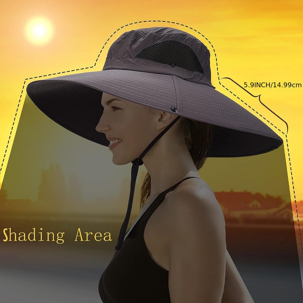 Super Wide Brim Bucket Hat UPF50+ Waterproof Sun Hat for Fishing