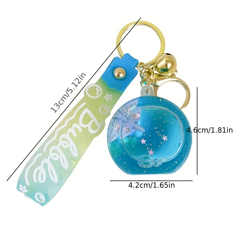 Cute Keychain Paper Crane Balloon Key Ring Enamel Key Chains Love