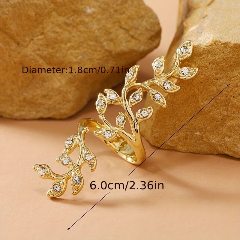 Creative Alloy Branch Finger Ring, Retro Style