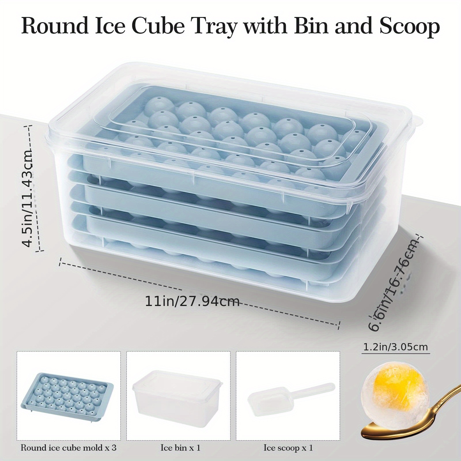 Ice Cube Tray Ice Hockey With Funnel Large Ball Ice Maker - Temu