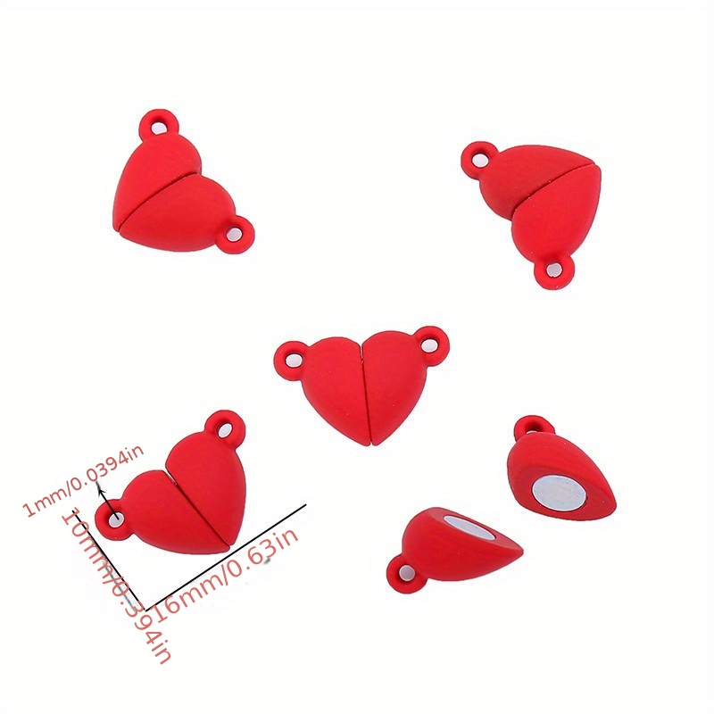 Colorful Heart Shape Magnetic Clasps Buckles For Jewelry - Temu