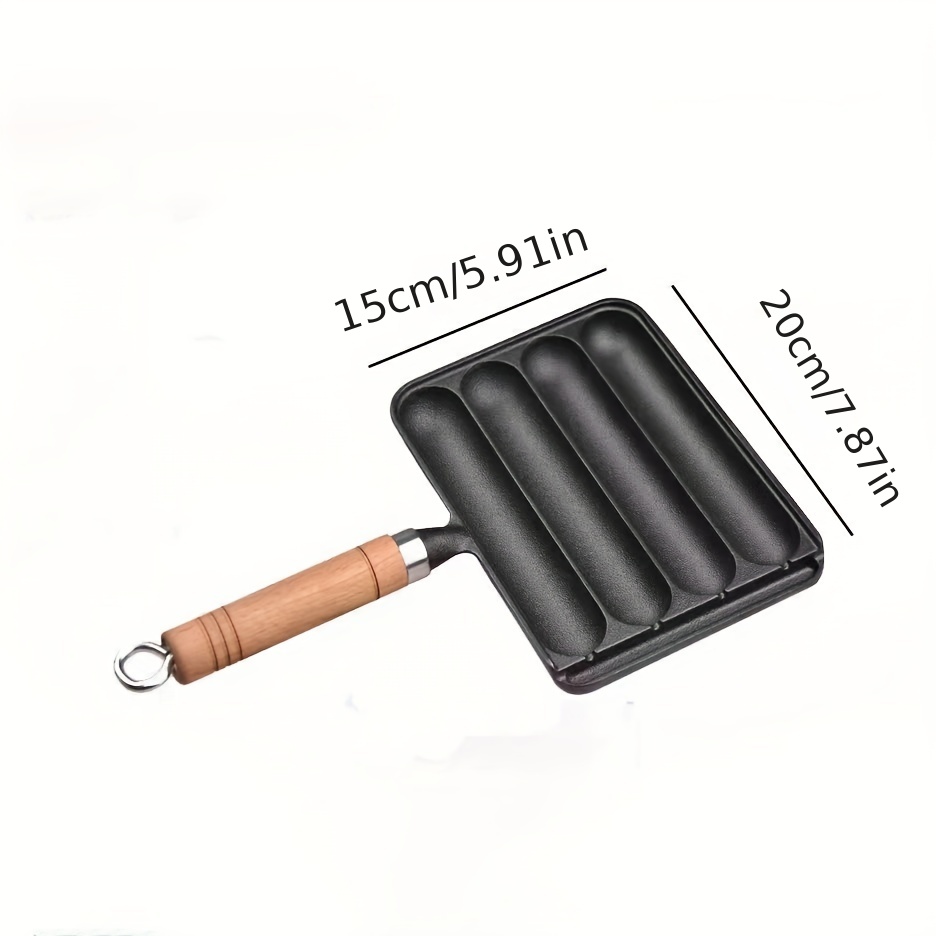 The Cast Iron Sausage Pan Pre Seasoned Square Grill Pan For - Temu