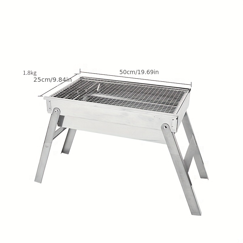 Portable Charcoal Grill for Camping Hiking Picnics - Folding BBQ Grill
