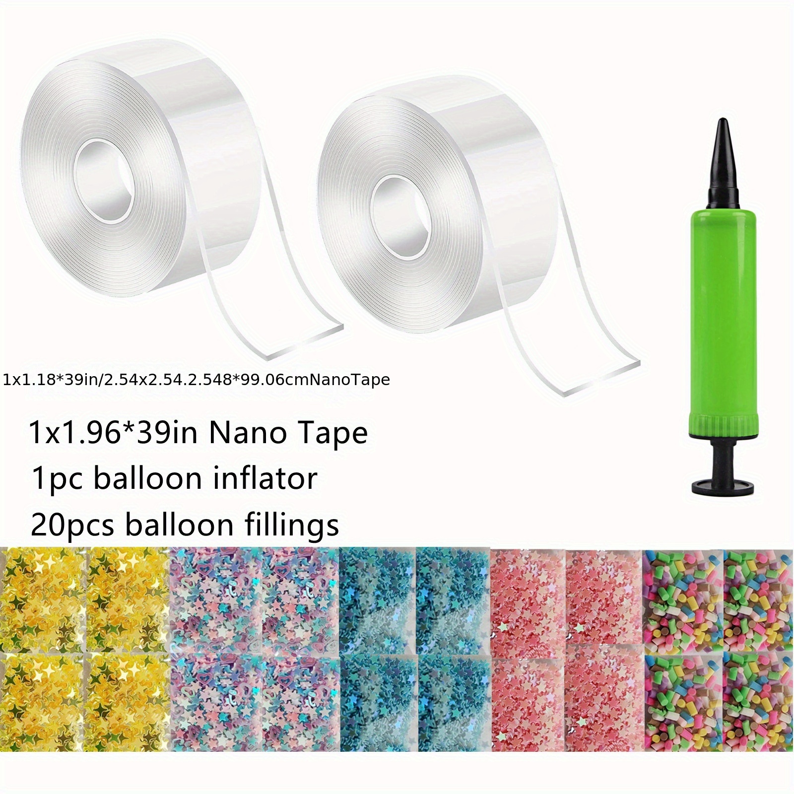 100pcs/300pcs, Balloon Seamless Glue Dot Stickers Wedding Party Layout  Removable Seamless Transparent Double-sided Film