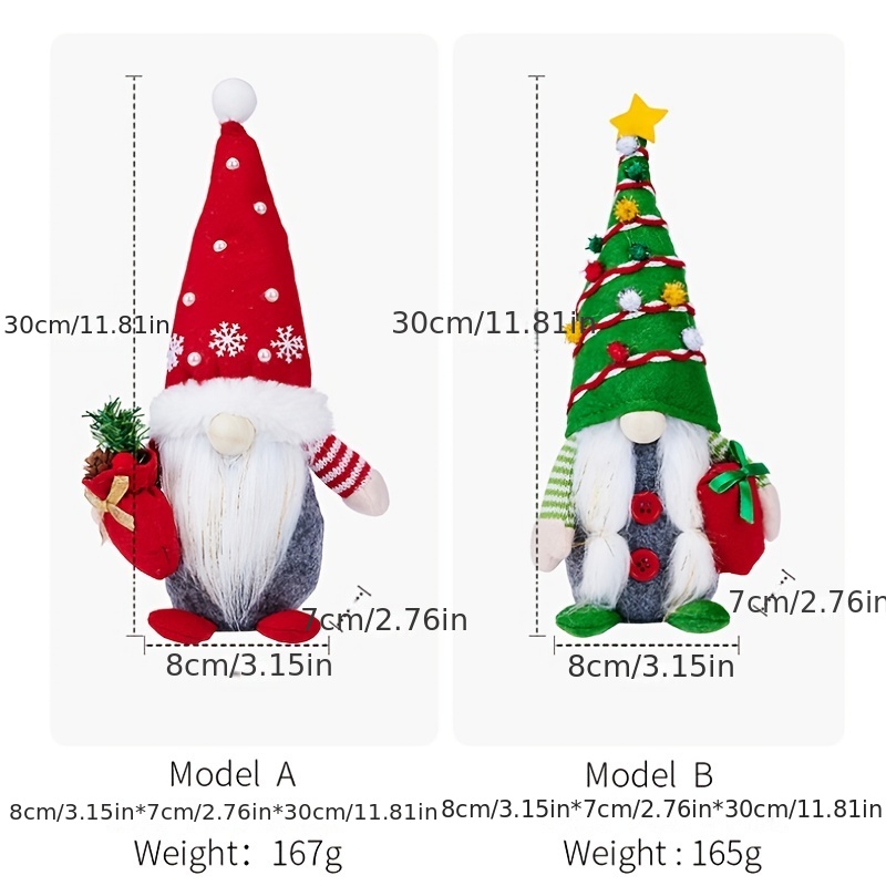 Christmas Gnome Plush Dolls Cute Elf Dolls Plush Faceless - Temu