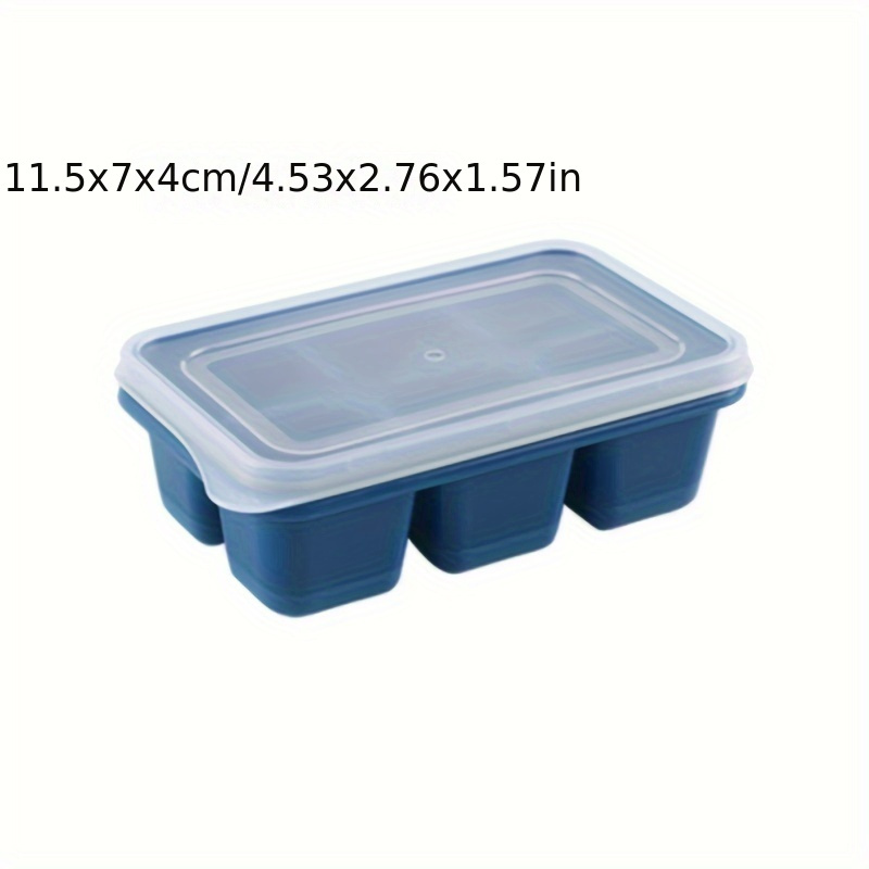 Food Grade Silicone Ice Cube Mold With Removable Lid 6 bar - Temu