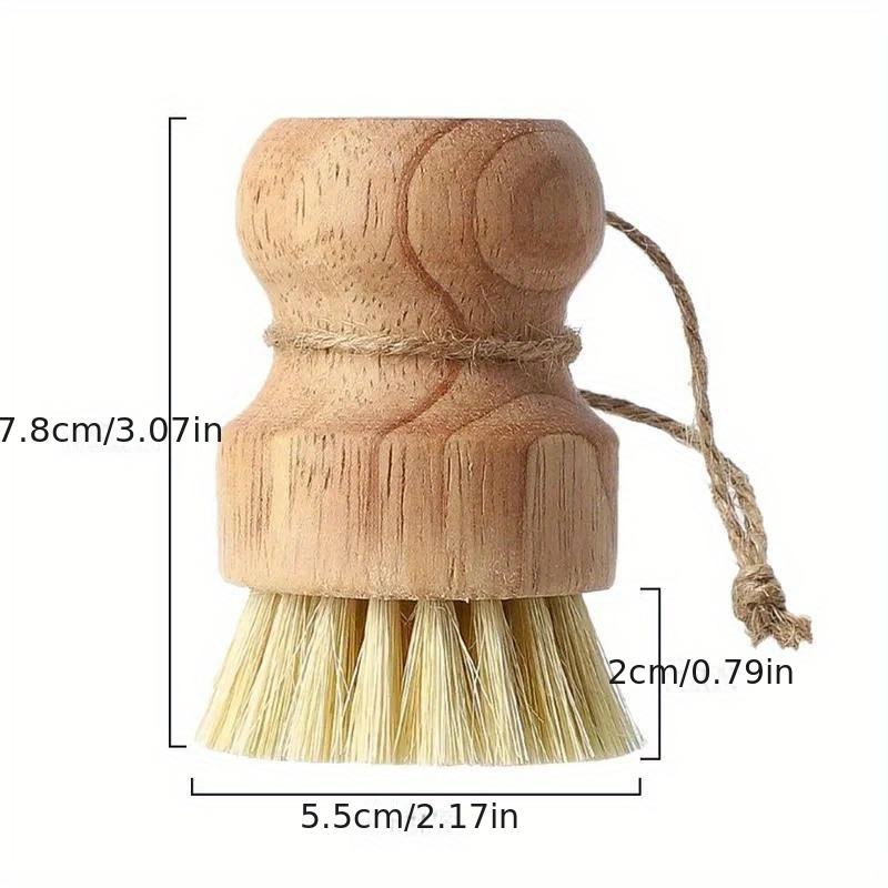 Palm Pot Brush Bamboo Round Mini Scrub Brush Natural Scrub Brush Wet Cleaning  Scrubber For Wash Dishes Pots Pans Vegetables - Temu