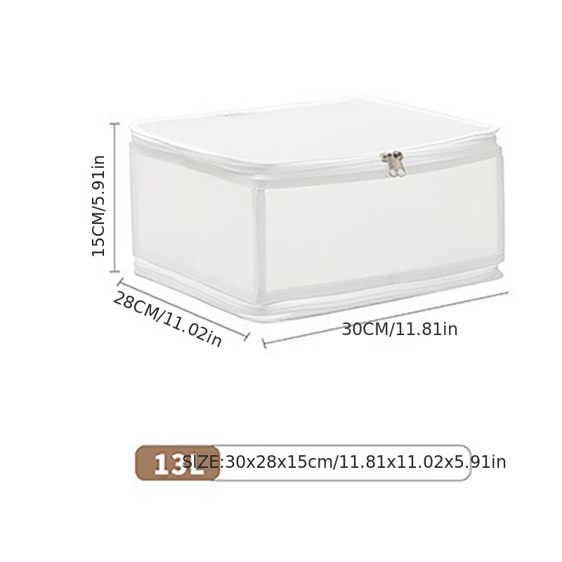 Caja de almacenamiento transparente esmerilada de 1 pieza