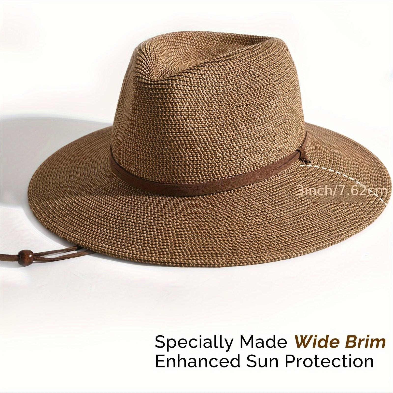 Mens Straw Hats Sun Protection  Straw Cowboy Hat Summer Men