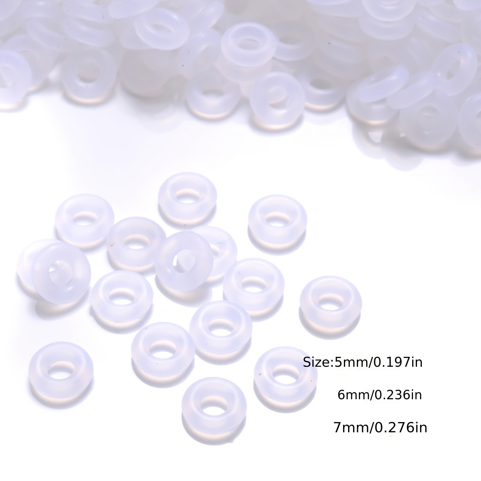 White Silicone Clip Charms Safety Stopper Silicone Spacer - Temu