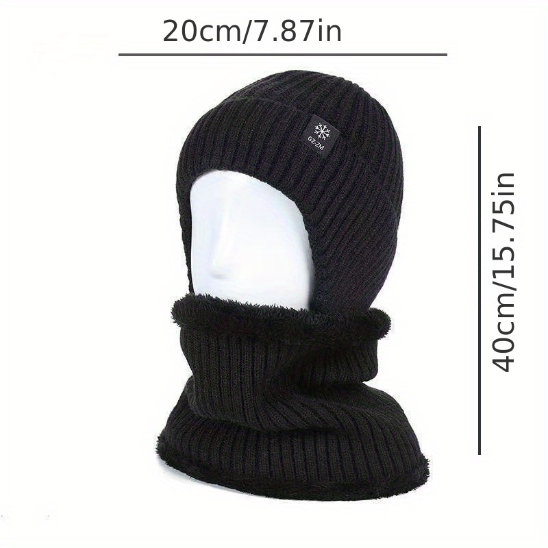 Visland Hommes Femmes Hiver Extensible Bonnet Tricoté Cache-Cou