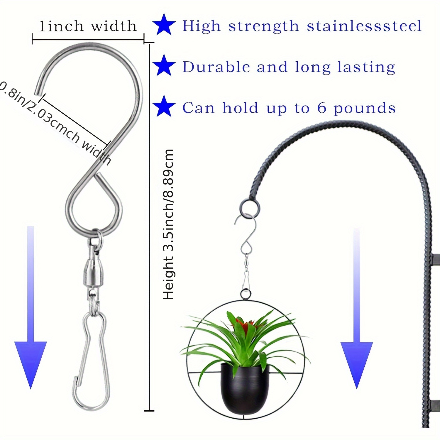 Swivel Hooks Clips Hanging Wind Spinners Wind Chimes Bird - Temu Philippines