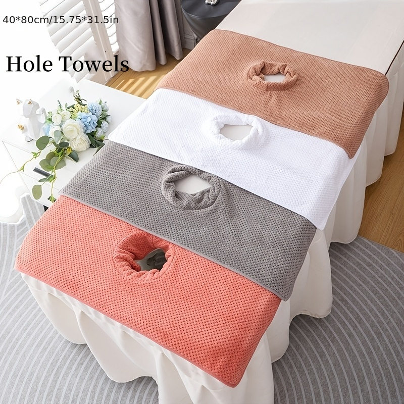 

1pc Unscented Hole Towel For - Water Absorption Massage Therapy Pillow Mat, No Electricity Or Battery Needed, Face Towel For Laying Bed Mat