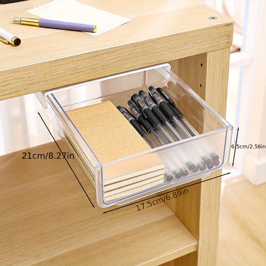 Deep Under Table Drawer Type Storage Box Deep Large And - Temu