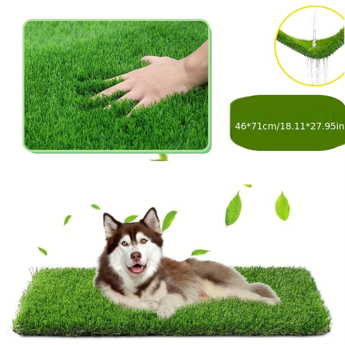 Premium Washable Dog Training Mat - Indoor/Outdoor Pee Grass For Easy Potty  Training And Odor Control