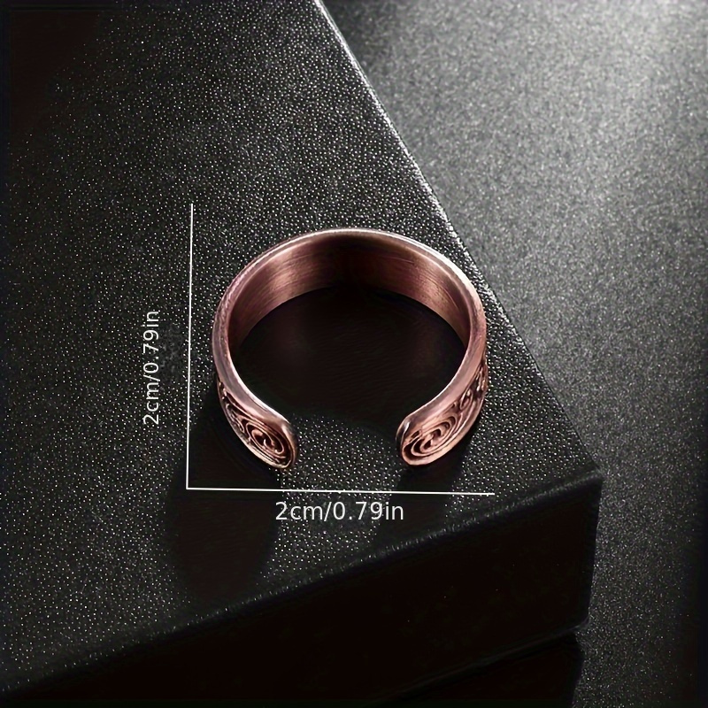Men's Vintage Style Adjustable Copper Ring, Everyday Elegance
