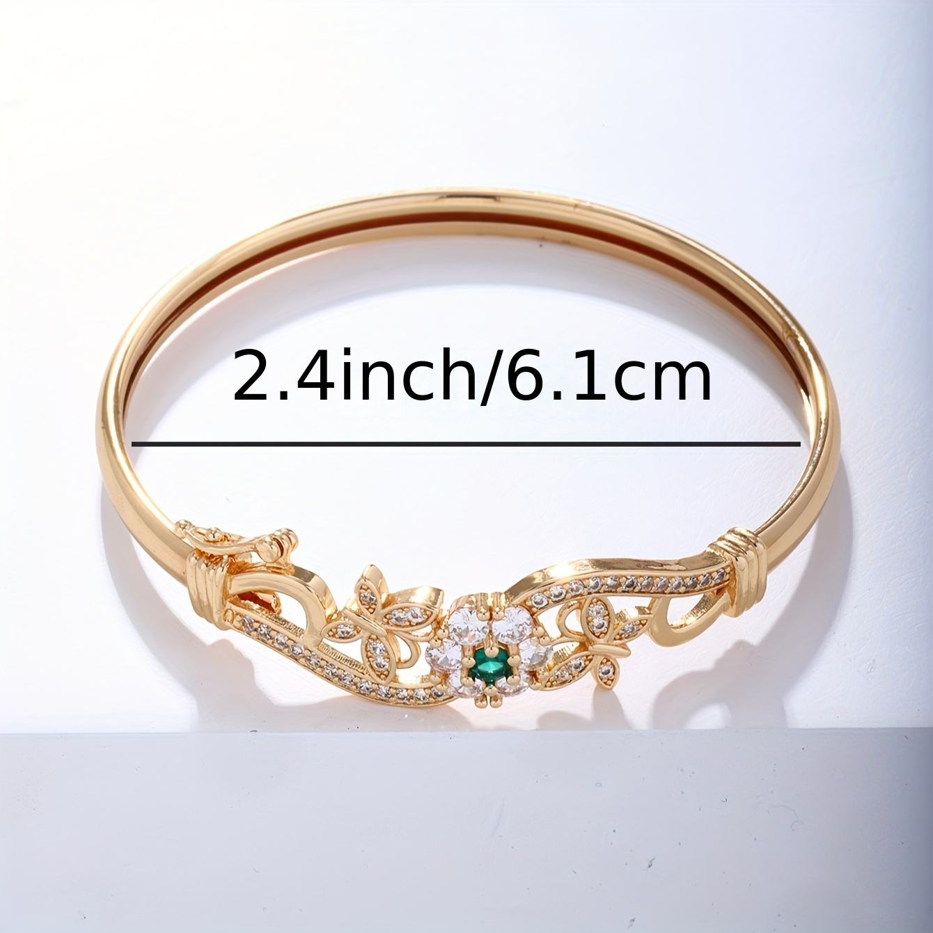 Stainless Steel Bracelet with Butterfly and Rhinestones