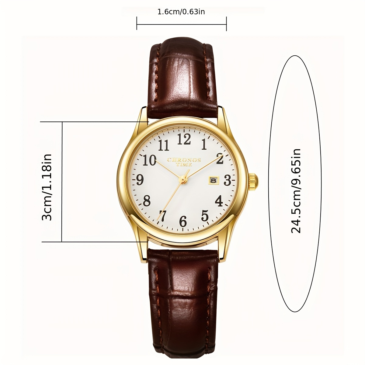 womens elegant watch a faux leather - Temu Cyprus display picture 3