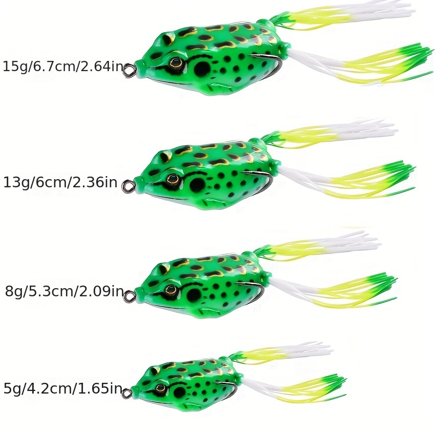 Topwater Frog Fishing Lure Set Realistic Soft Bait Sharp - Temu