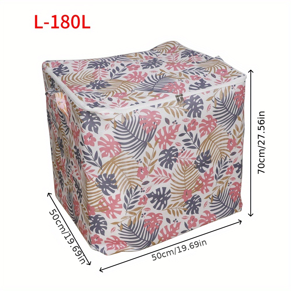 Non-woven Fabric Comforter Storage Bag Household Clothes Pants Organizer  Box With Large Capacity - Houndstooth 180l-1pc