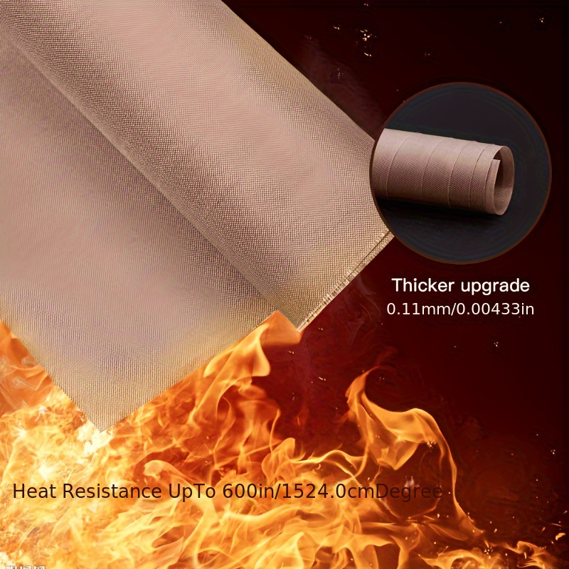 3-Pack PTFE Teflon Sheets, 30.48x40.64 cm, Non-Stick Glass Fiber Material, High Temperature Resistant, Reusable Hot Press Transfer Film for Baking Pot Lining