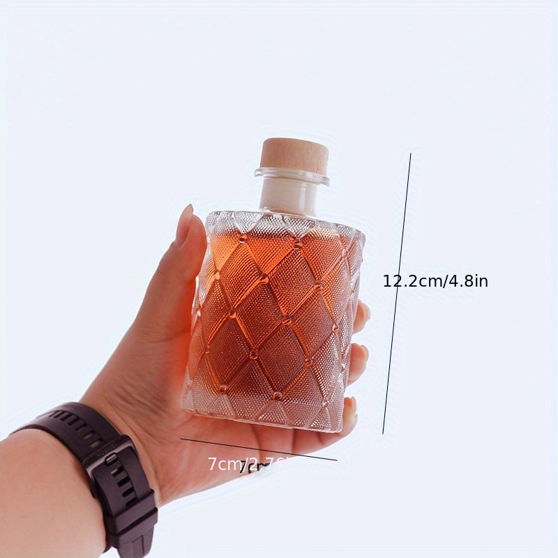 Cute Wine Iced Coffee Bottles Glass Water Bottle Small Refillable Travel  Sealed Bottles Cold Brew Tea Bottles Wood Lid Lead Free