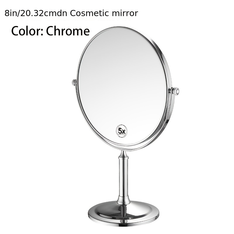 Luxury Gold Travel Makeup Mirror Compact Stainless Steel Metal Pocket  Vanity Mirror 2 Sided Women Portable Folding Mirror Gift