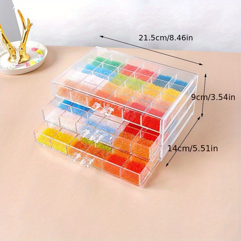 Transparent Storage Box Plastic Diy Beads Jewelry Storage - Temu