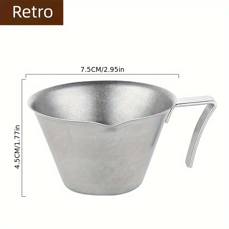 Espresso Cup With Scale, 304 Espresso Coffee Extraction Cup, Measuring Cup, Espresso  Cup, Bread Cup, Pull Flower Small Cup, Measuring Cup For Rv Outdoor Camping  Picnic Office Travel Coffee Maker Coffee Bar