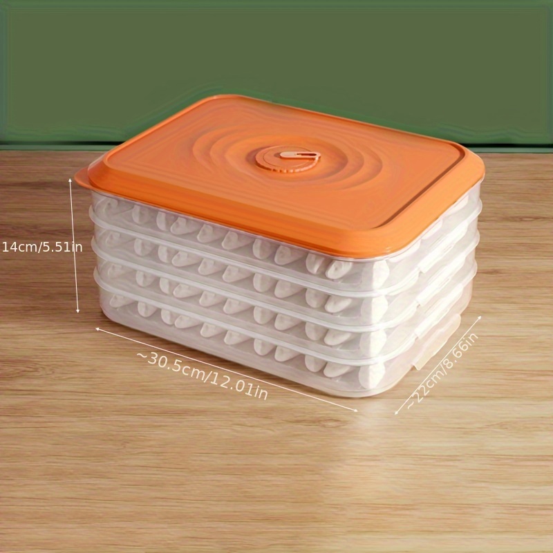 Large Capacity Dumpling Box, Household Refrigerator Freezer Special Sealed  Fresh-keeping Multi-layer Quick-freezing Food Ravioli Storage Box, Home  Kitchen Supplies - Temu