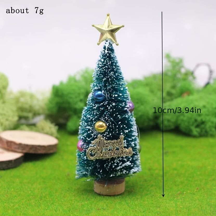 1個 デスクトップミニ松葉クリスマスツリー五芒星装飾7.5cm 9.5cm